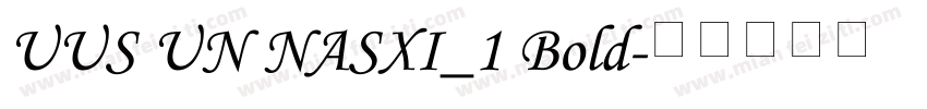 UUS UN NASXI_1 Bold字体转换